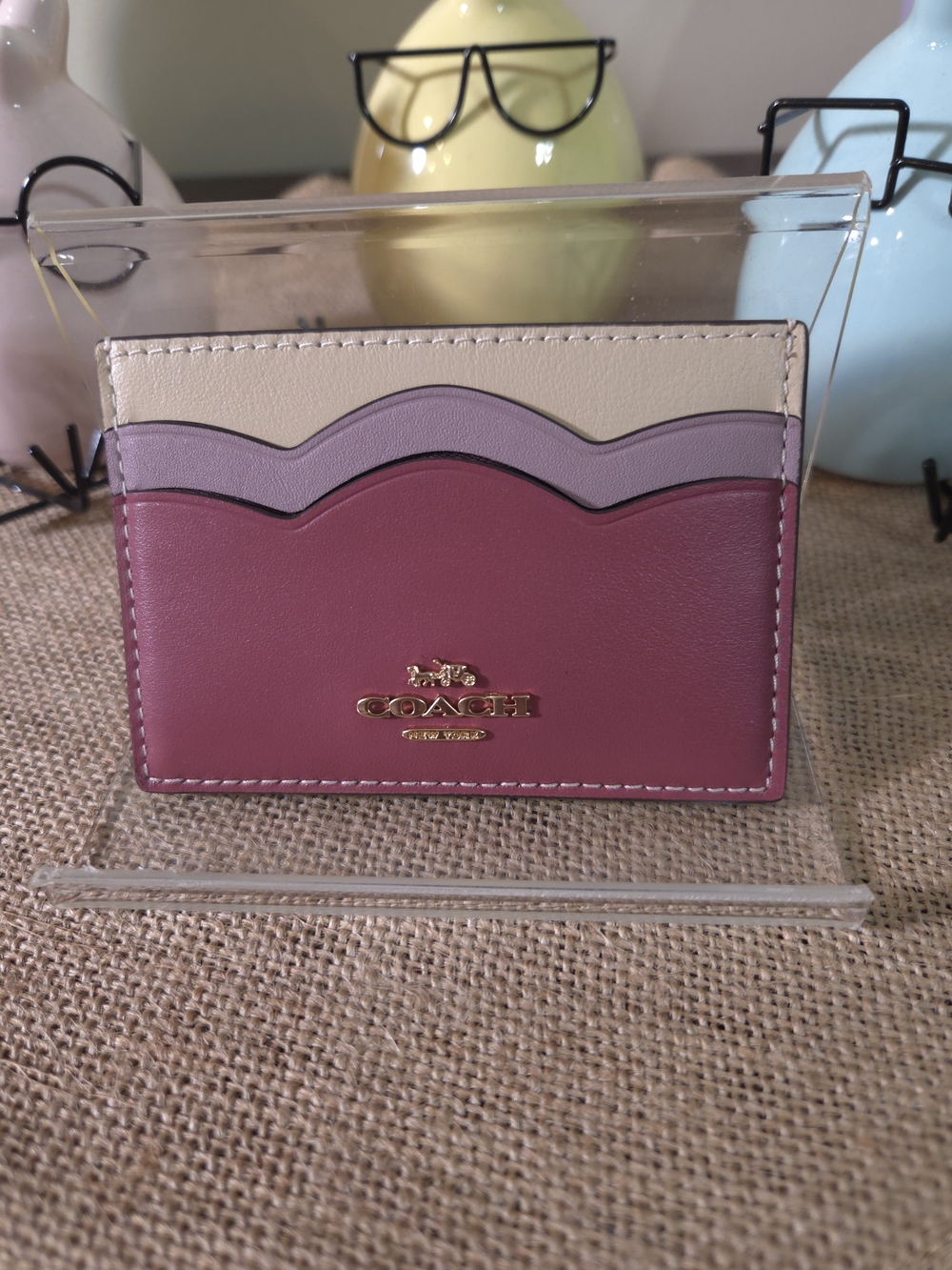 NWT Coach Leather Card Holder